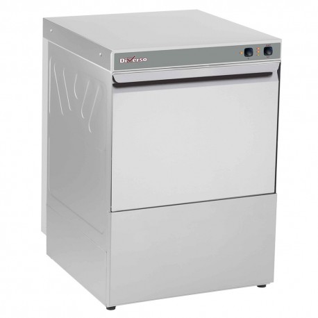 Lave-vaisselle panier 500x500 mm, avec pompe vidange et doseur de produit de lavage | WR-LV50-MPD5 - Diverso By Diamond