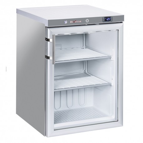 Congélateur statique, porte vitrée, 200 litres - acier inox | WR-NG21-XV - Diverso By Diamond