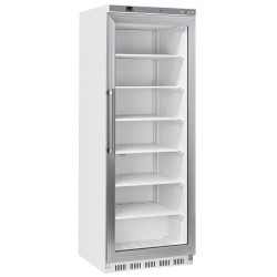 Armoire congélateur, porte vitrée, statique, 400 litres - Blanc