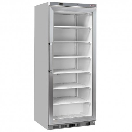 Armoire congélateur, porte vitrée, statique, 600 litres - Acier inox | WR-NG61-XV - Diverso By Diamond