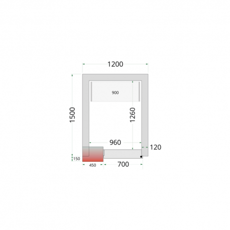 Panneaux de chambre froide 120 mm | CR 120x150x220 - Tefcold