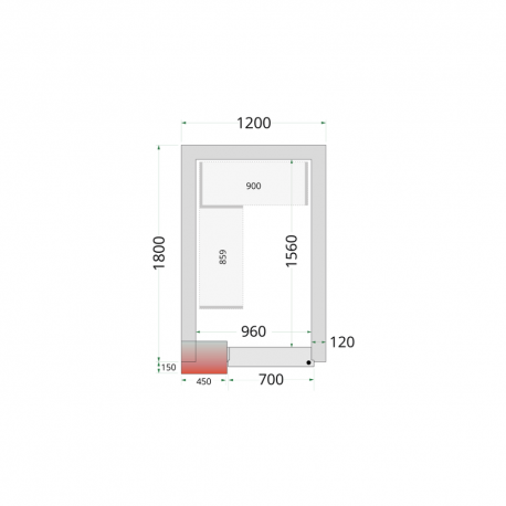 Panneaux de chambre froide 120 mm | CR 120x180x220 - Tefcold