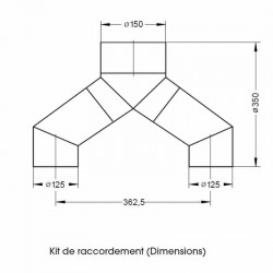 Kit de raccordement (Hotte Ambassade H1002