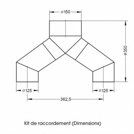 Kit de raccordement (Hotte Ambassade H1002 | KH1002 - Ambassade De Bourgogne